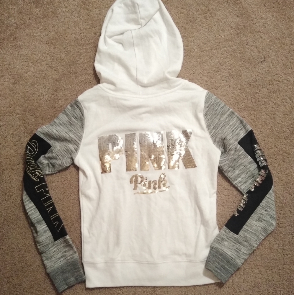 SOLD!!!!!!! VS Pink Bling Ombre full zip hoodie